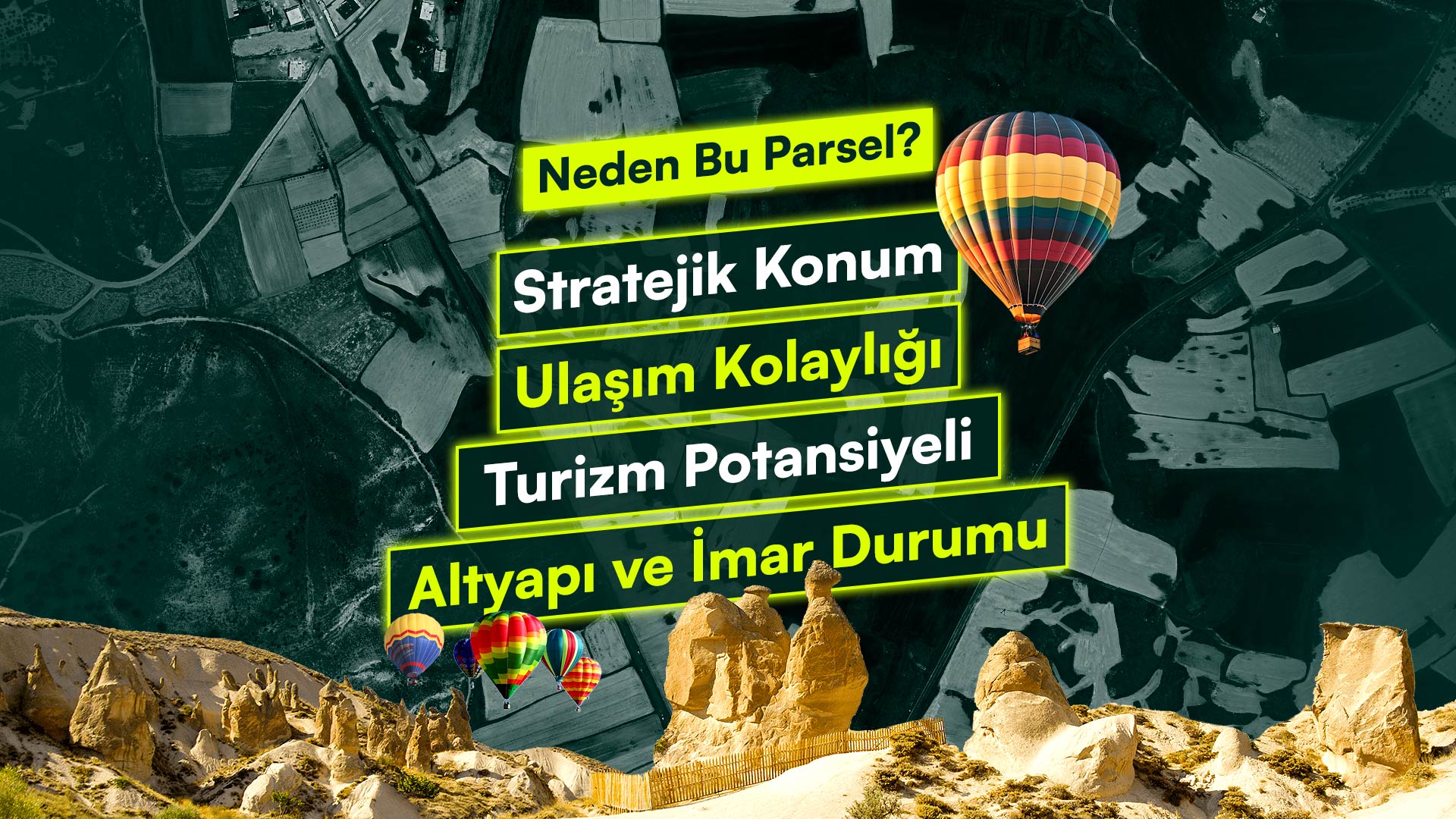 Nevşehir Merkez Alacaşar'da OSB'lere ve Şehir Merkezine Yakın, Resmi Yola Sahip 7.541 m2 Tarla