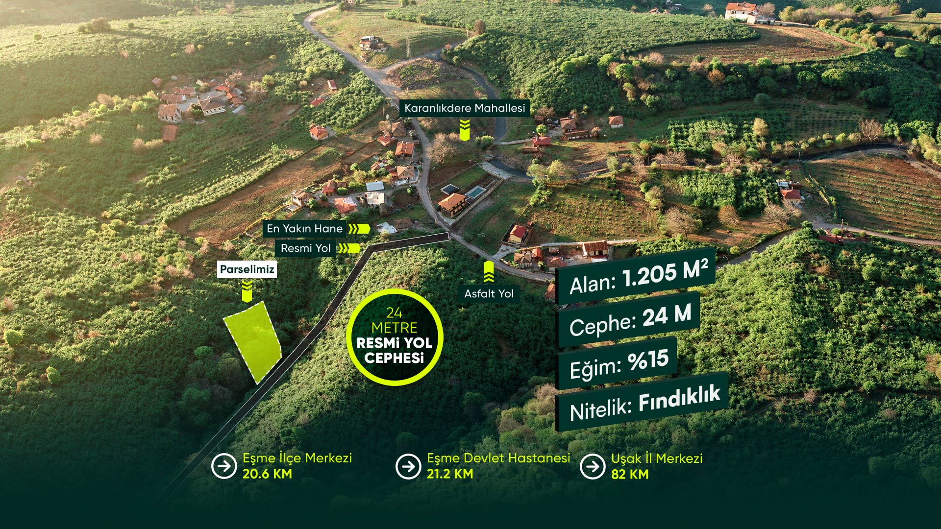 Sakarya Karasu Karanlıkdere'de Resmi Yola Sahip 1.205 m2 Fındık Bahçesi