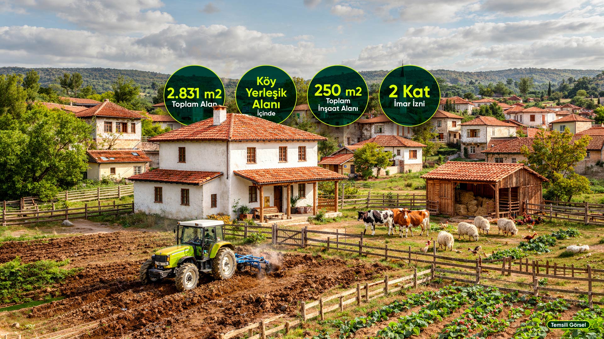 Manisa Selendi Çampınar'da İfraz Sonrası 5 Bağımsız Arsa Elde Edilebilen, 2.831 m2 Yatırımlık Arazi