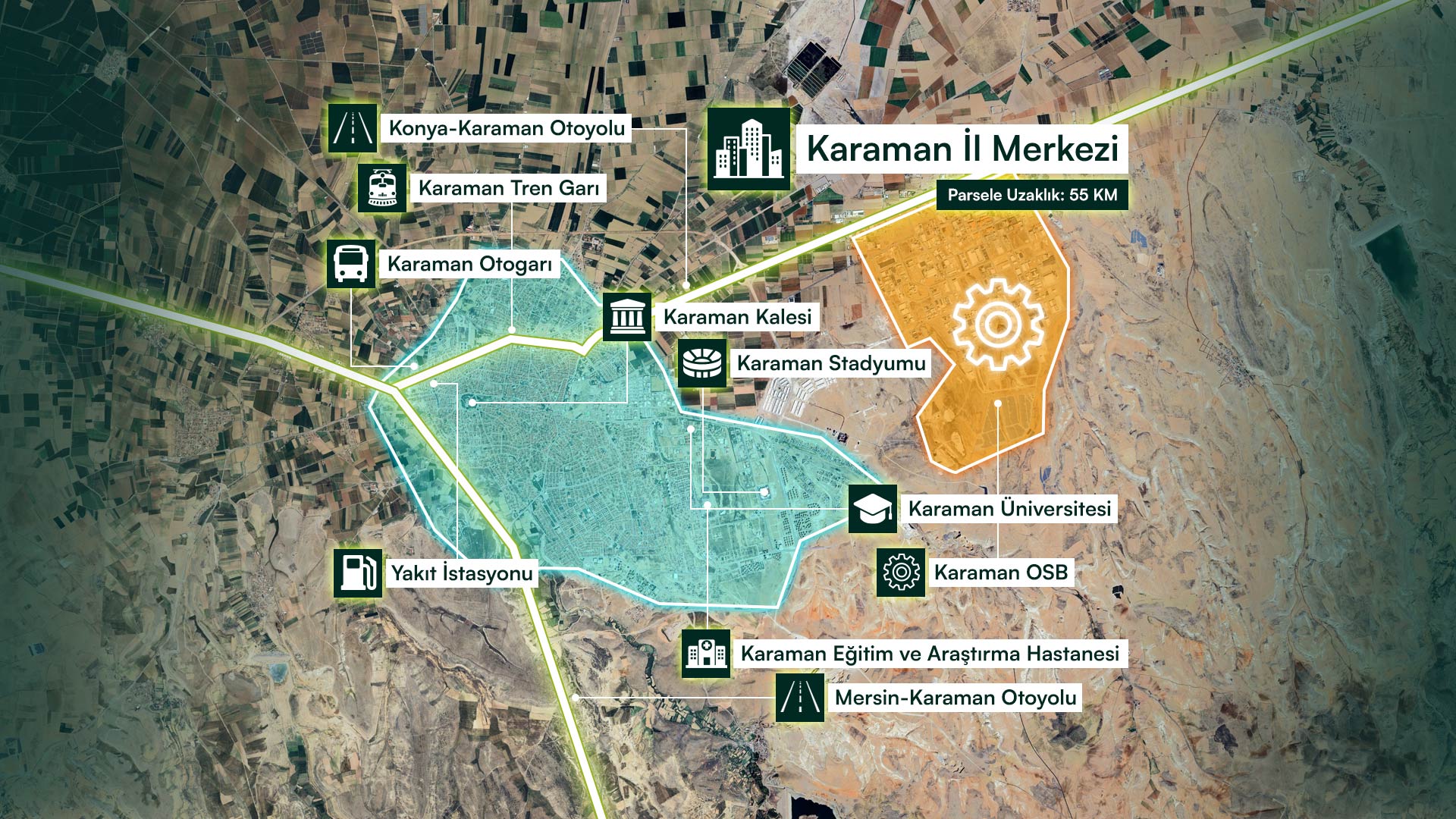 Karaman Merkez Damlapınar’da Yerleşime Yakın 6.042 m² Bağ