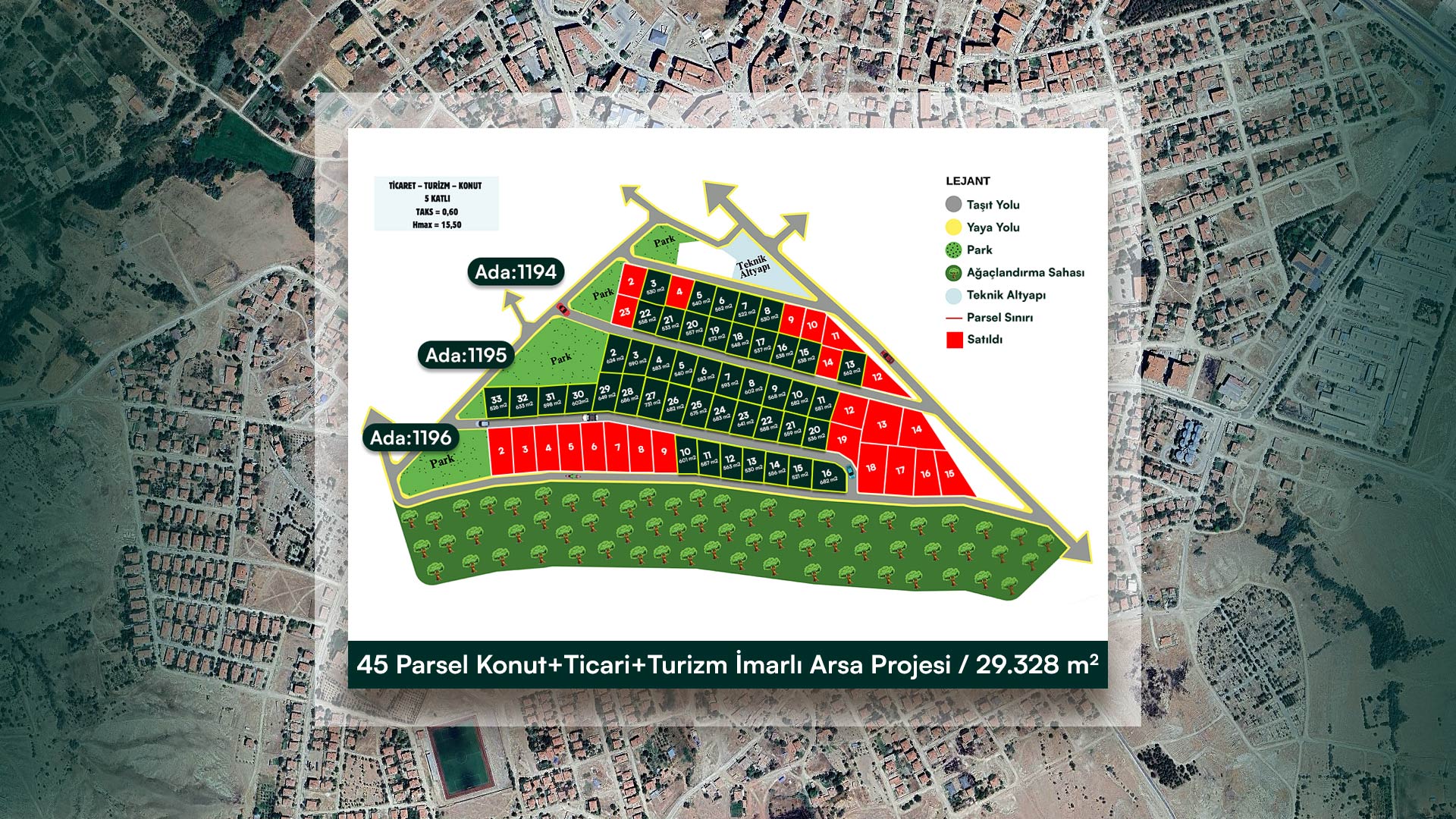 Kırşehir Mucur’da Konut + Ticari + Turizm İmarlı 45 Parsellik Arsa Projesi